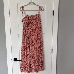 Lush Pink Floral Midi Dress
